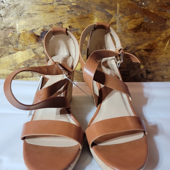 a new day Shoes - Size 11, New Women's Cecilia Faux Leather Cork Bottom Strappy